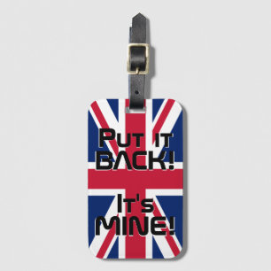 National Flag Funny Patriotic Bagagelabel
