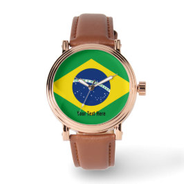National flag of Brazil Horloge
