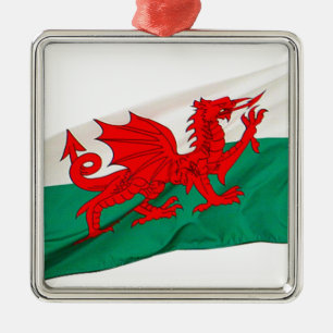 National Flag of Wales, The Red Dragon Patriotic Metalen Ornament