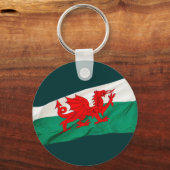 National Flag of Wales, The Red Dragon Patriotic Sleutelhanger (Voorkant)