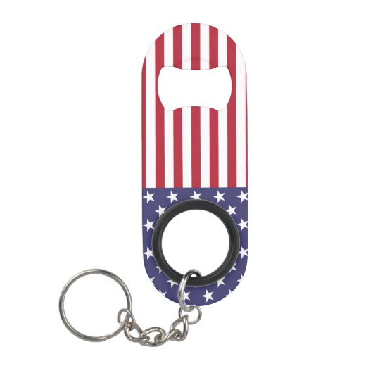 National Flag Patriotic USA Mini Flessenopener (Voorkant)