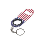 National Flag Patriotic USA Mini Flessenopener (Achterkant Gekanteld)