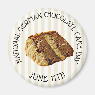 National German Chocolate Cake Day Magnet Magneet