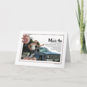 National Grammar Day Card Feestdagen Kaart