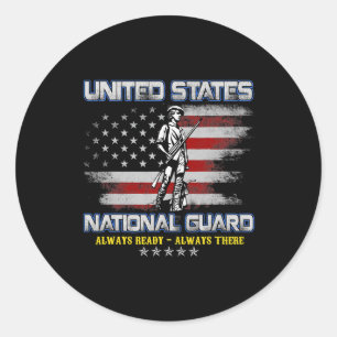 National Guard Veteran Altijd klaar Amerikaanse vl Ronde Sticker
