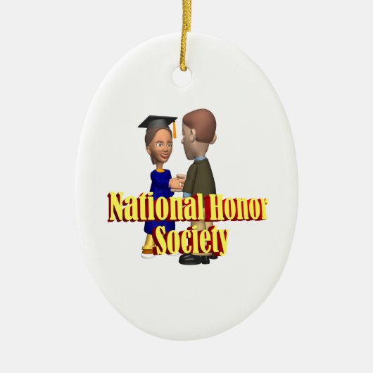 National Honor Society Keramisch Ornament (Voorkant)