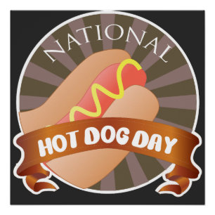 National Hot Dog Day-teken Perfect Poster