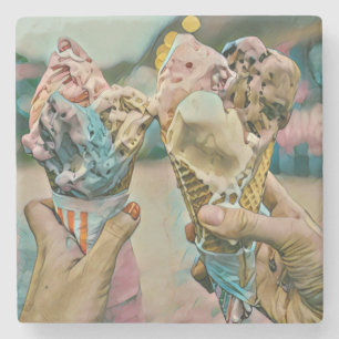 National Ice Cream Day Gift Stenen Onderzetter