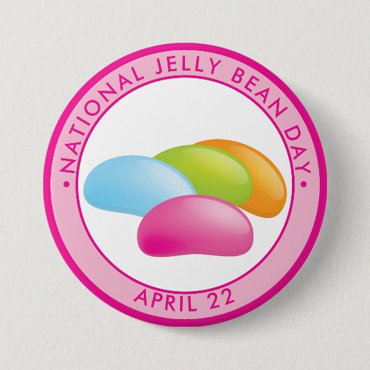 National Jelly Bean Day Ronde Button 7,6 Cm (Voorkant)