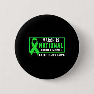National Kidney Disease Awareness Month Ronde Button 5,7 Cm