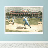 National League Baseball Game 1886 Canvas Afdruk (Insitu (Houten vloer))