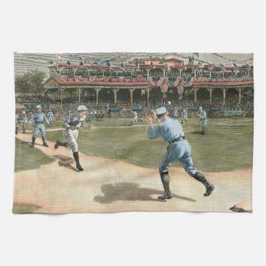 National League Baseball Game 1886 Theedoek (Horizontaal)