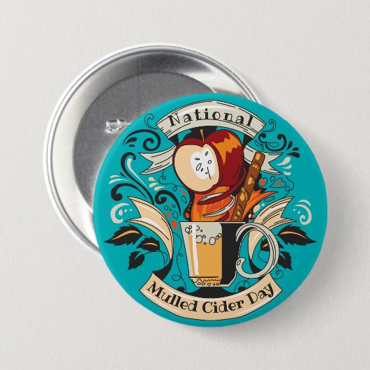 National Mulled Cider Day Ronde Button 7,6 Cm (Voorkant /achterkant)