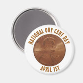 National One Cent Day Feestdagen Magnet Magneet (Voorkant / Achterkant)