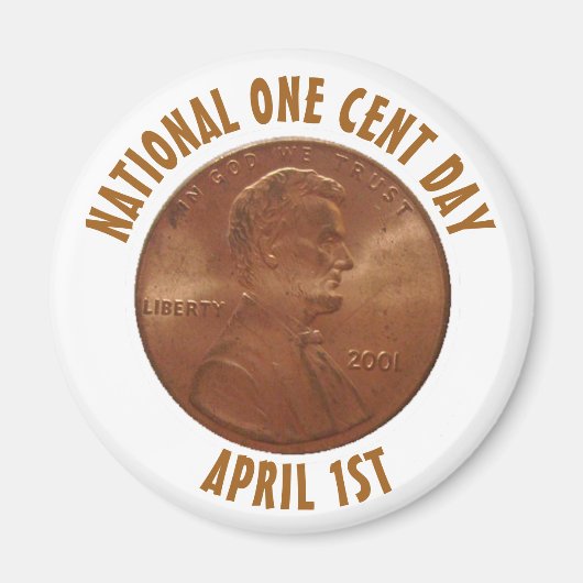 National One Cent Day Feestdagen Magnet Magneet (Voorkant)