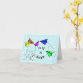 National Paper Airplane Day Kaart (Gele Bloem)