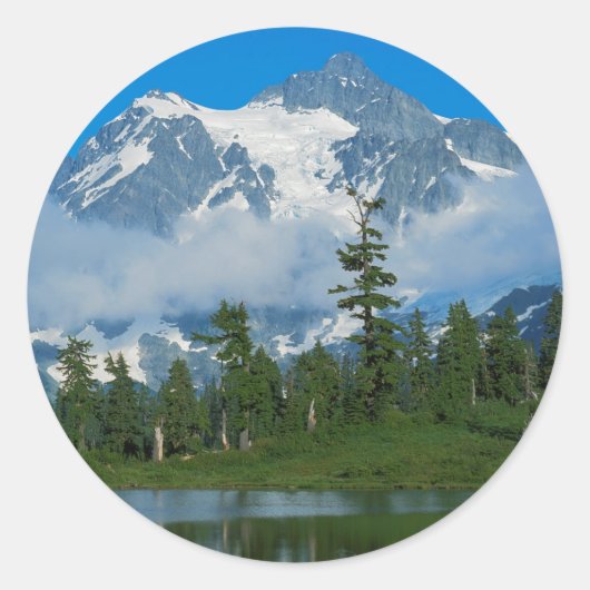 National Park 10 VS, Washington, Noord-Cascades Ronde Sticker (Voorkant)