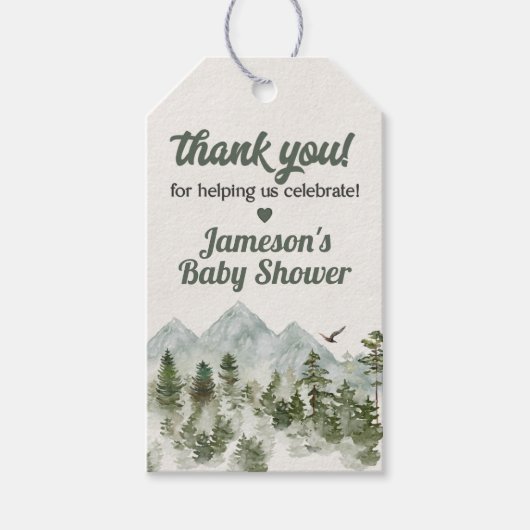 National Park Adventure wacht op uw gunst Dank u Cadeaulabel (Voorkant)