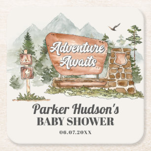 National Park baby shower Party onderzetter