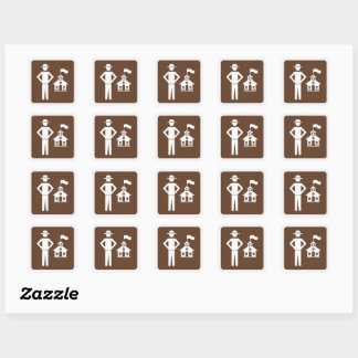 National Park Classroom Teacher-Ranger-stickers Vierkante Sticker