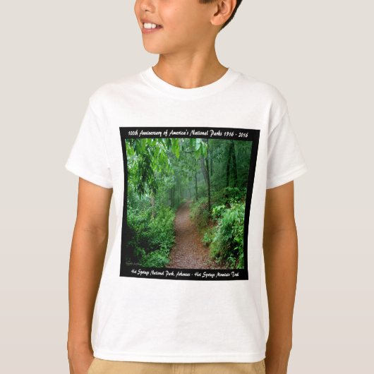 National Park Jubileum Hot Springs Mt Trail T-shirt (Voorkant)