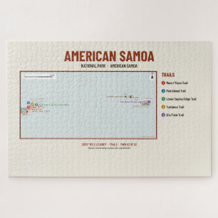 National Park of American Samoa Wandelkaart Puzzel