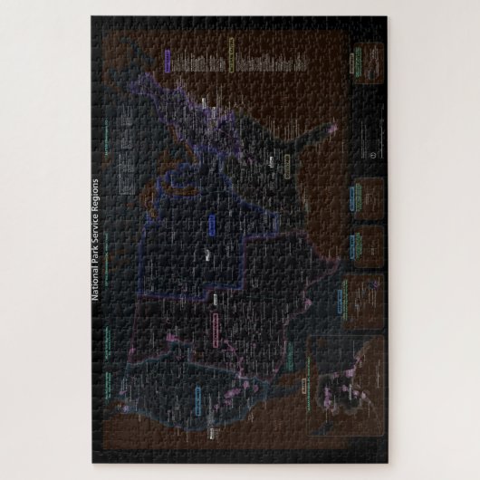 National Park Service Region Map Legpuzzel (Verticaal)