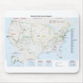 National Park Service Region Map Muismat (Voorkant)