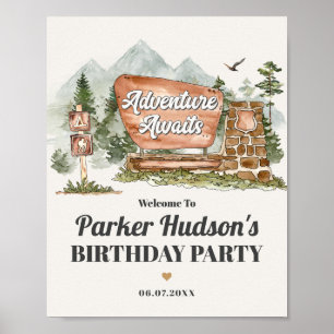 National Park Verjaardagsfeestje Welkomstbord Poster