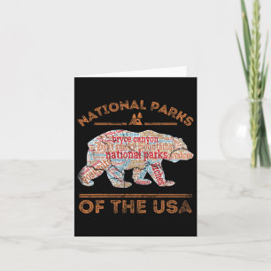 National Parks Bear Hiking Travel Camping Outdoors Kaart