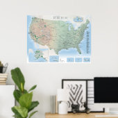 National Parks Map Poster (2025 update) (Thuiskantoor)