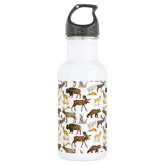 National Parks Wildlife Water Bottle Waterfles (Voorkant)