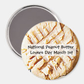 National Peanut Butter Cookie Dag Maart 1st Magnet Magneet (Voorkant / Achterkant)