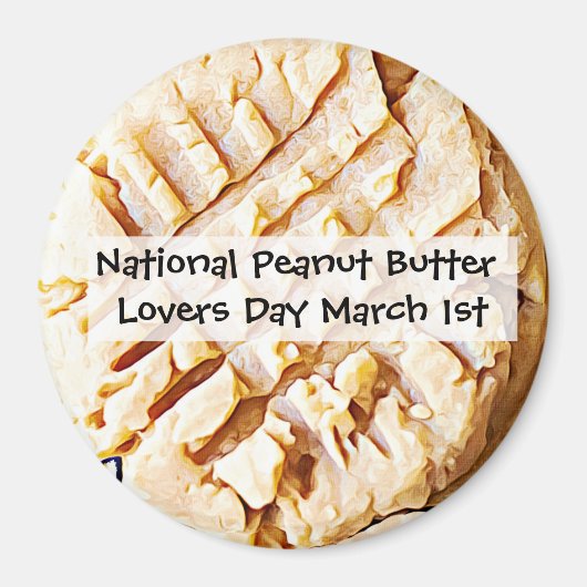 National Peanut Butter Cookie Dag Maart 1st Magnet Magneet (Voorkant)
