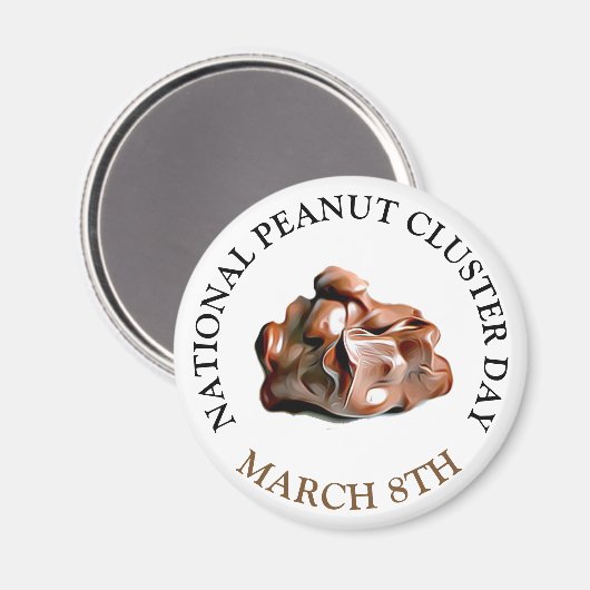National Peanut Cluster Day 8th Magnet Magneet (Voorkant / Achterkant)