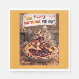 National Pie Day Cat Napkins Servet