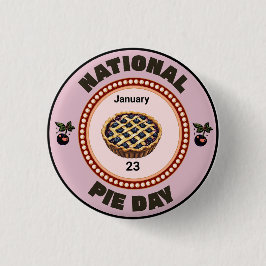 National Pie Day Cherry Pie Ronde Button 3,2 Cm