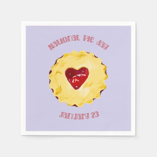 National Pie Day Napkins Servet (Voorkant)
