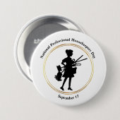 National Professional Housekeepers Day Button (Voorkant /achterkant)