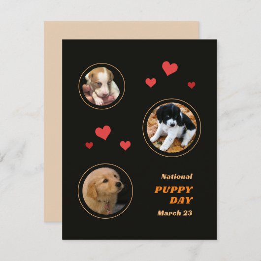 National Puppy Day Kaart (Voorkant / Achterkant)