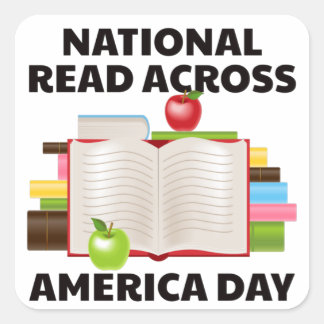 National Read Across America Day Vierkante Sticker