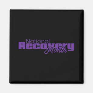 National Recovery Month - Paarse Logo Magneet