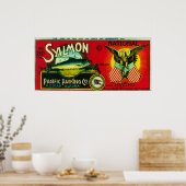 National Salmon Can LabelKodiak, AK Poster (Keuken)