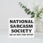 National Sarcasm Briefkaart (Staand voorkant)