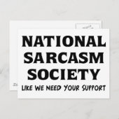 National Sarcasm Briefkaart (Voorkant / Achterkant)