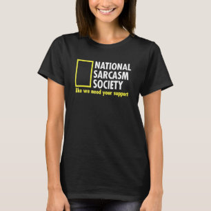 National Sarcasm Society Parody Graphic Novelty T-shirt