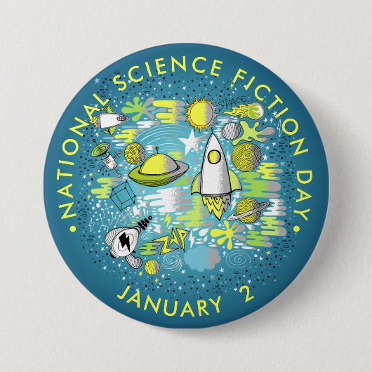 National Science Fiction Day Ronde Button 7,6 Cm (Voorkant)