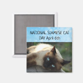 National Siamese Cat Day 6 avril Magnet (Recto/Verso)