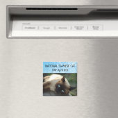 National Siamese Cat Day 6 avril Magnet (In Situ (Lave-vaisselle))