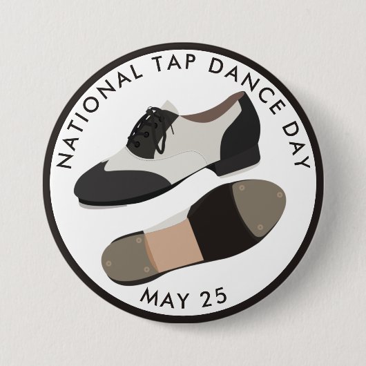National Tap Dance Day Ronde Button 7,6 Cm (Voorkant)